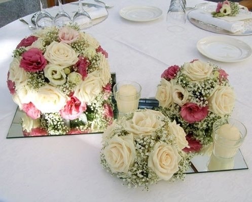 Centros de mesa, arreglos florales y decoración con Claveles para bodas
