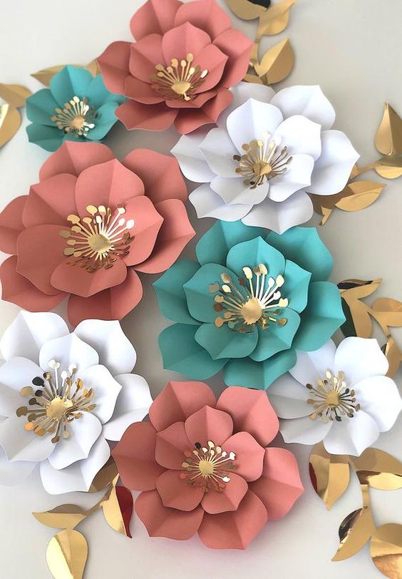Flores gigantes de papel: Centro de mesa y decorado de boda + DIY