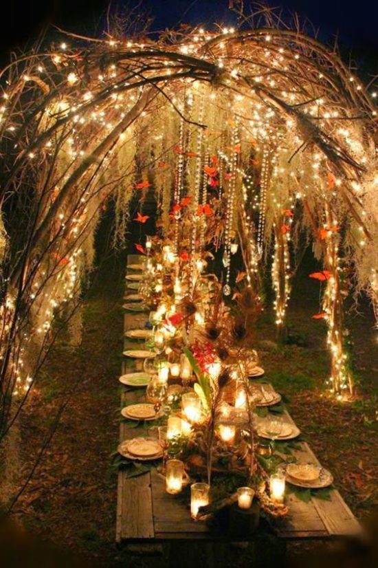 Espectaculares ideas de centros de mesa y decoraciones con luces para bodas